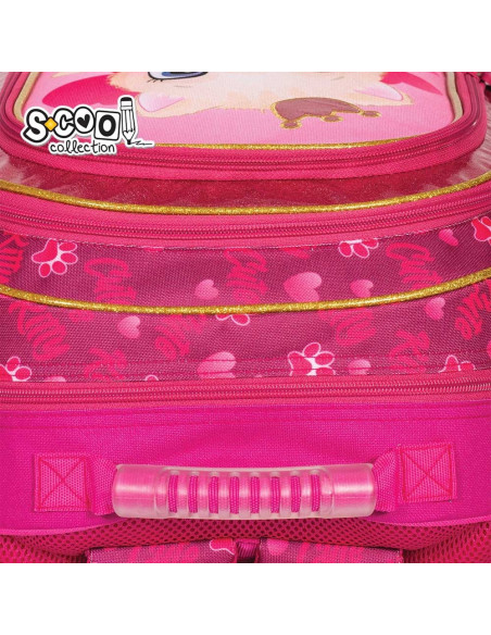 SC2123,Ghiozdan ergonomic CUTE KITTY, 40.5x29x13.5 cm - S-COOL