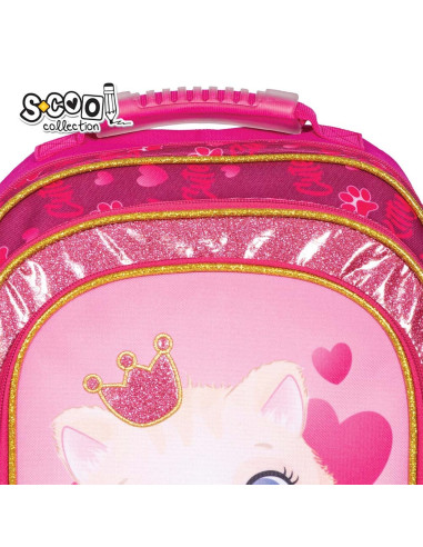 SC2123,Ghiozdan ergonomic CUTE KITTY, 40.5x29x13.5 cm - S-COOL