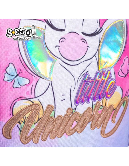 SC2124,Ghiozdan ergonomic LITTLE UNICORN, 40.5x29x13.5 cm - S-COOL