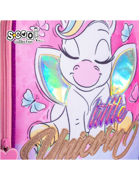 SC2124,Ghiozdan ergonomic LITTLE UNICORN, 40.5x29x13.5 cm - S-COOL