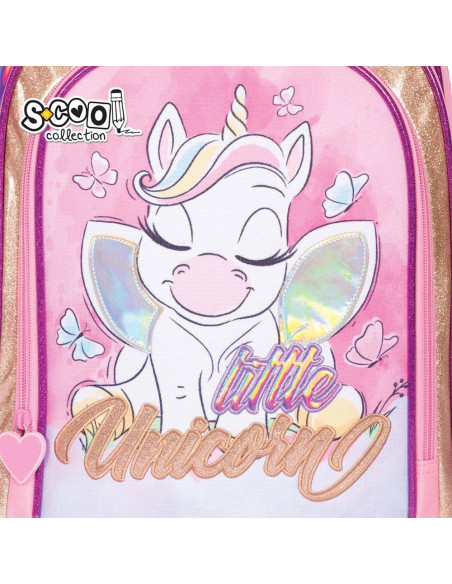 SC2124,Ghiozdan ergonomic LITTLE UNICORN, 40.5x29x13.5 cm - S-COOL