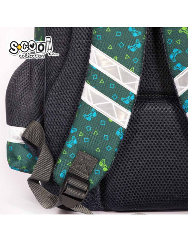 SC2126,Ghiozdan ergonomic GAME, 40.5x29x13.5 cm - S-COOL
