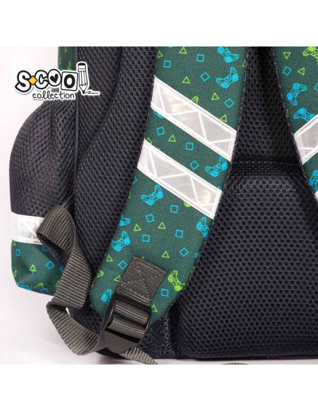 SC2126,Ghiozdan ergonomic GAME, 40.5x29x13.5 cm - S-COOL