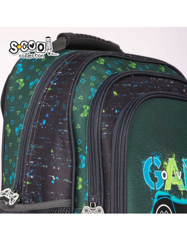 SC2126,Ghiozdan ergonomic GAME, 40.5x29x13.5 cm - S-COOL