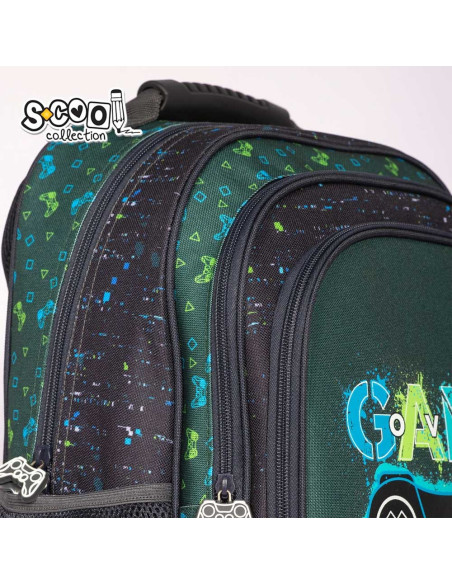 SC2126,Ghiozdan ergonomic GAME, 40.5x29x13.5 cm - S-COOL
