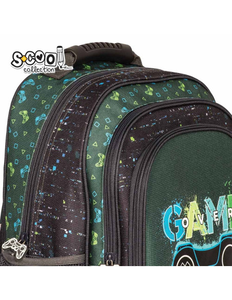 SC2126,Ghiozdan ergonomic GAME, 40.5x29x13.5 cm - S-COOL