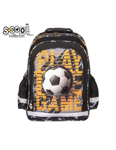 SC2127,Ghiozdan ergonomic FOOTBALL, 40.5x29x13.5 cm - S-COOL