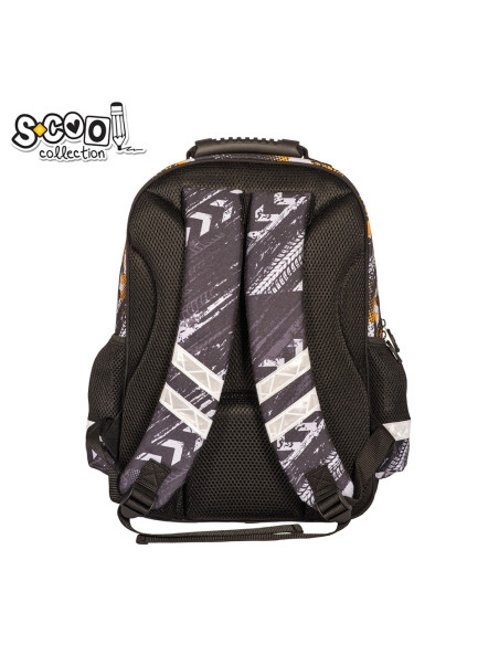 SC2127,Ghiozdan ergonomic FOOTBALL, 40.5x29x13.5 cm - S-COOL