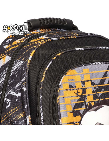 SC2127,Ghiozdan ergonomic FOOTBALL, 40.5x29x13.5 cm - S-COOL