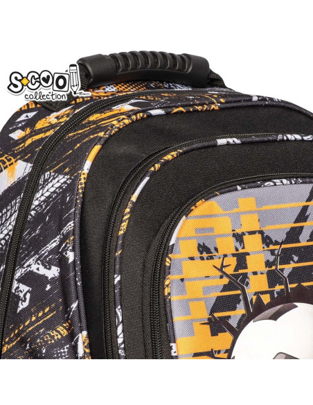 SC2127,Ghiozdan ergonomic FOOTBALL, 40.5x29x13.5 cm - S-COOL