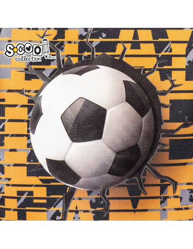 SC2127,Ghiozdan ergonomic FOOTBALL, 40.5x29x13.5 cm - S-COOL