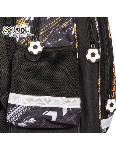 SC2127,Ghiozdan ergonomic FOOTBALL, 40.5x29x13.5 cm - S-COOL