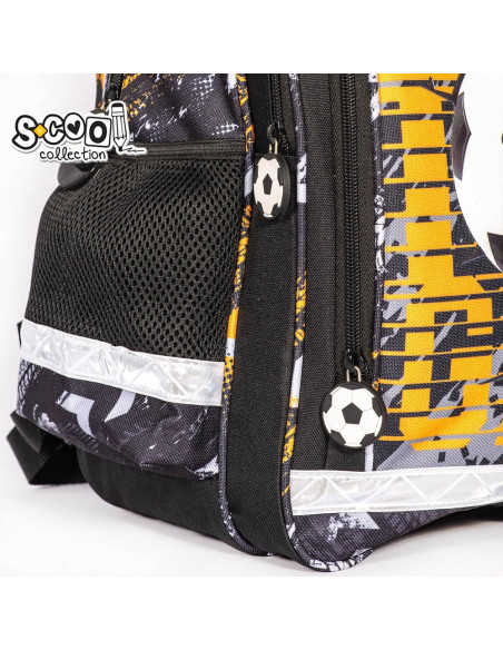 SC2127,Ghiozdan ergonomic FOOTBALL, 40.5x29x13.5 cm - S-COOL