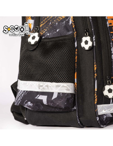 SC2127,Ghiozdan ergonomic FOOTBALL, 40.5x29x13.5 cm - S-COOL