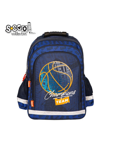 SC2129,Ghiozdan ergonomic BASKETBALL, 40.5x29x13.5 cm - S-COOL