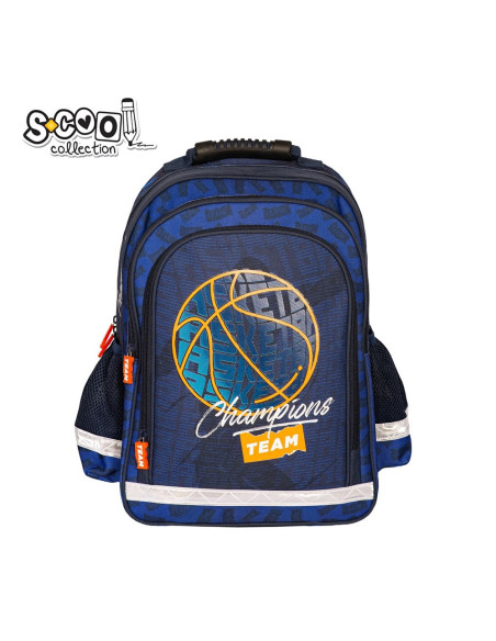 SC2129,Ghiozdan ergonomic BASKETBALL, 40.5x29x13.5 cm - S-COOL