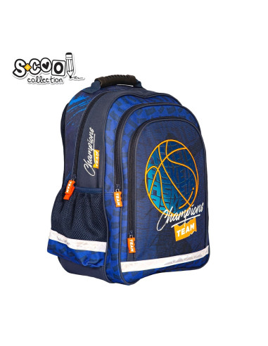 SC2129,Ghiozdan ergonomic BASKETBALL, 40.5x29x13.5 cm - S-COOL