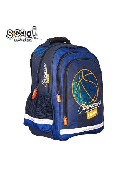 SC2129,Ghiozdan ergonomic BASKETBALL, 40.5x29x13.5 cm - S-COOL