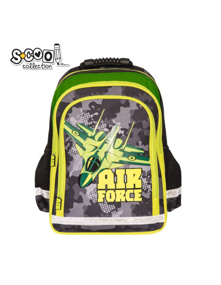 SC2130,Ghiozdan ergonomic AIR FORCE, 40.5x29x13.5 cm - S-COOL SC2130,Ghiozdan ergonomic AIR FORCE, 40.5x29x13.5 cm - S-COOL