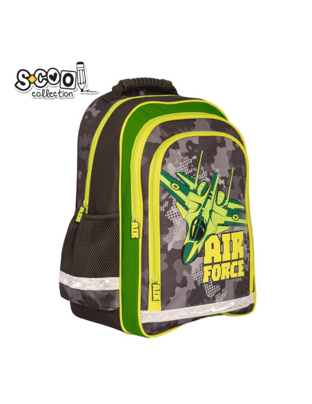 SC2130,Ghiozdan ergonomic AIR FORCE, 40.5x29x13.5 cm - S-COOL SC2130,Ghiozdan ergonomic AIR FORCE, 40.5x29x13.5 cm - S-COOL