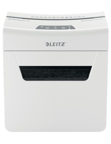 80900000,Distrugator manual documente Leitz IQ Protect 6X, 6 coli, P4, cross-cut (tip confeti), cos 10 litri, alb, Leitz "880900