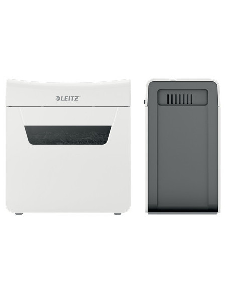 80900000,Distrugator manual documente Leitz IQ Protect 6X, 6 coli, P4, cross-cut (tip confeti), cos 10 litri, alb, Leitz "880900
