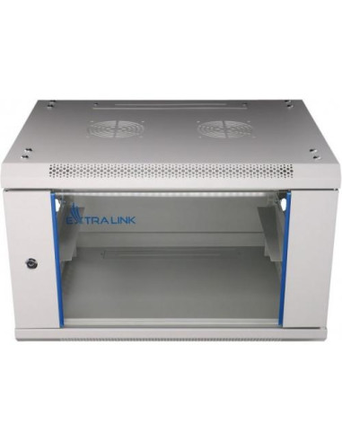 EX.8567,Rack Extralink EX.8567 wall-mounted, 19inch, 6U, 600x600mm, Grey