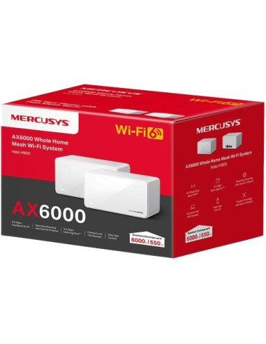 HALO H90X(2-PACK),Router wireless TP-Link Mercusys Halo H90X, 3x LAN, 2 bucati