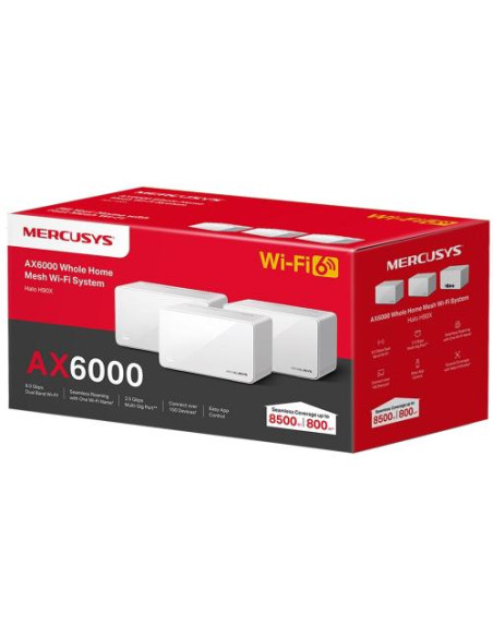 HALO H90X(3-PACK),Router wireless TP-Link Mercusys Halo H90X, 3x LAN, 3 bucati