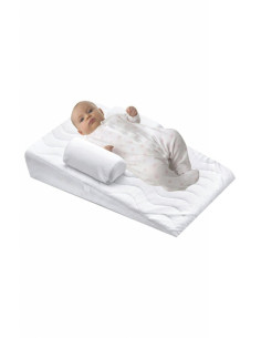 UP-bj_594,Pozitionator cu plan inclinat si penute Baby Eco Reflux White