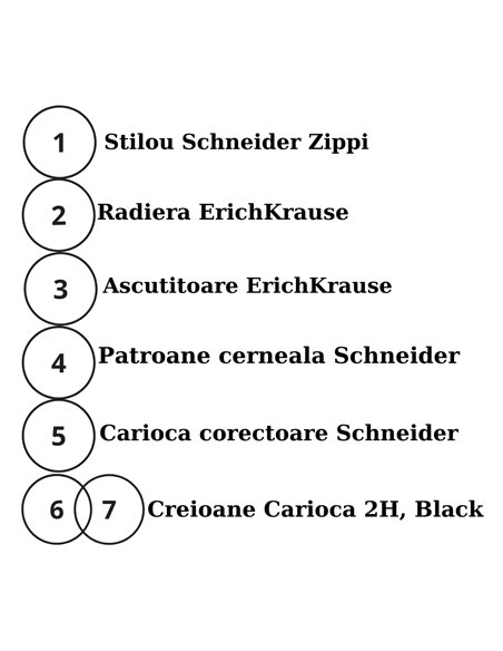 EAN-015586,Set stilou Schneider Zippi roz, patroane, pic, creioane Carioca, radiera, ascutitoare Erichkrause