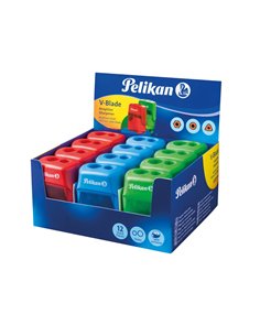 Ascutitoare PELIKAN plastic dubla, Vrac, Diverse culori, 1buc. 2