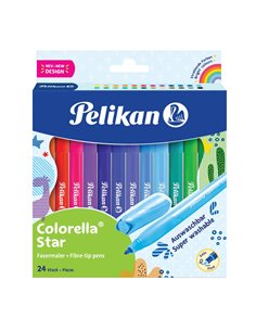 822312,Carioci Pelikan colorella star C301 24 culori/blister