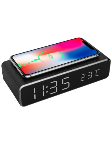 DAC-WPC-01,CEAS digital + ALIMENTATOR wireless GEMBIRD, display LCD ora/data/alarma/temperatura, black, "DAC-WPC-01"