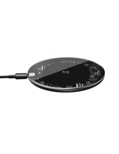 WXJK-BA02,Incarcator wireless Baseus Simple Qi 15W, compatibilitate smartphones, cablu Type-C la USB 1m inclus, transparent "WXJ