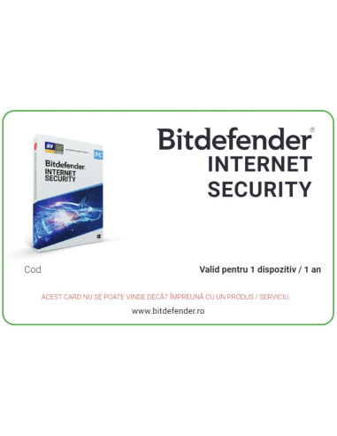 IS03ZZCSN1201HEN,SW RET INTERNET SECURITY / 1PC SCRATCH CARD BITDEFENDER,"IS03ZZCSN1201HEN"