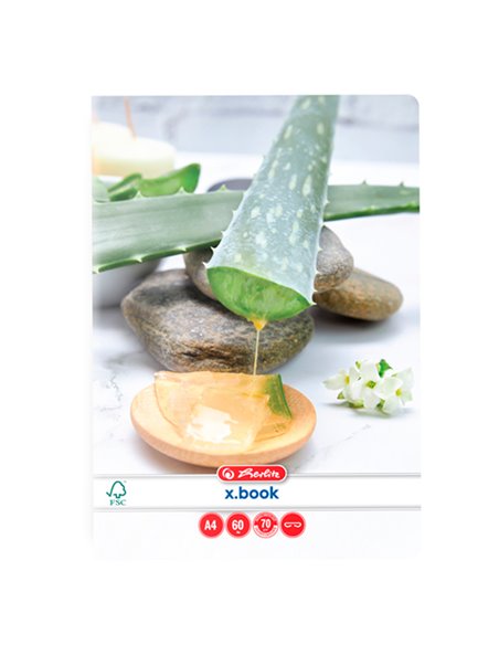 9490350,Caiet A4 Herlitz, 60 file, velin, motiv Zen, 1 buc.