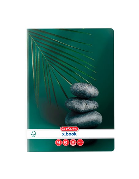 9490350,Caiet A4 Herlitz, 60 file, velin, motiv Zen, 1 buc.