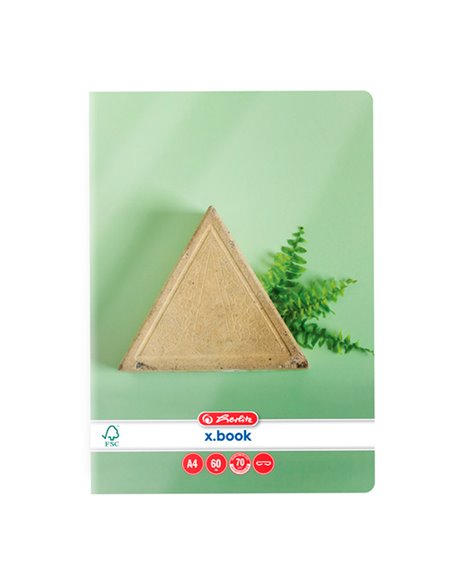 9490350,Caiet A4 Herlitz, 60 file, velin, motiv Zen, 1 buc.