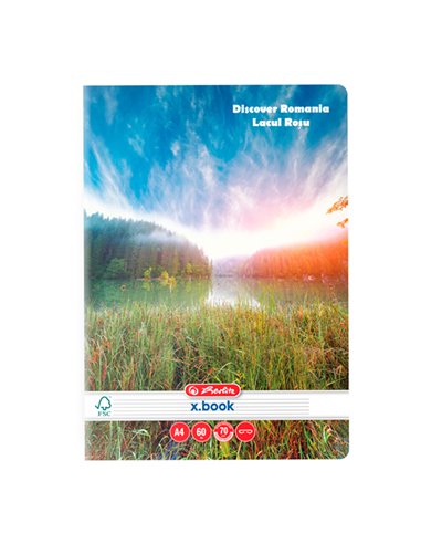 9487870,Caiet Herlitz, A4, 60 file 70g/mp, Dictando, motiv Discover Romania, 1 buc.