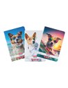 9480640-10,Set 10 Caiete Herlitz A5, 48 file dictando, Motiv Cool dog