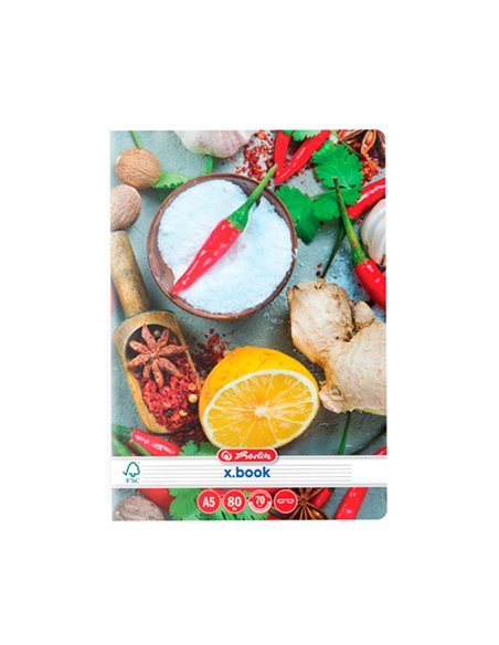 9480810,Caiet Herlitz A5 80 file dictando, Motiv Spices, 1buc.