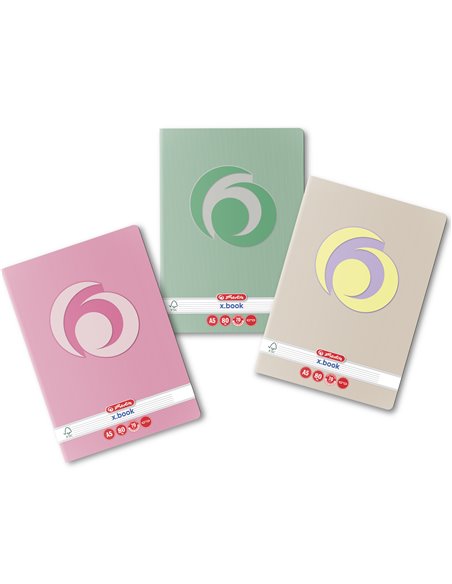9480790,Caiet Herlitz A5 80 file, Dictando, Motiv Rainbow, Diverse culori, 1buc.