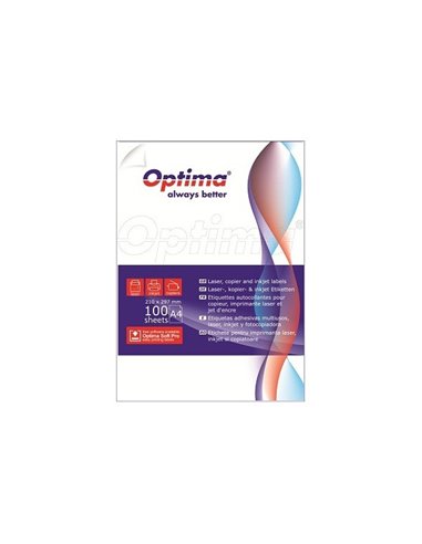 OP-456525212,Etichete autoadezive OPTIMA 56/A4, 52.5 X 21.2 mm, 100 coli/top