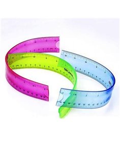 DLE6209,Rigla flexibila DELI 30 cm, Color 2