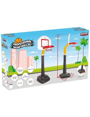 PL-03-391,Panou cu stativ si cos baschet pentru copii Pilsan Professional Basketball Set