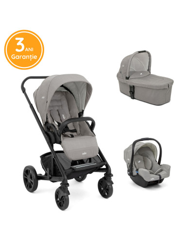 BB-A1201PAPEB000SET3,Joie – Carucior multifunctional 3 in 1 Chrome Pebble