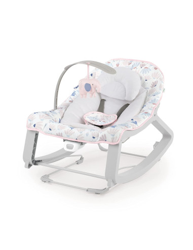 BB-12909,Ingenuity - Leagan si Balansoar Pink Cozy 3 in 1 Pink