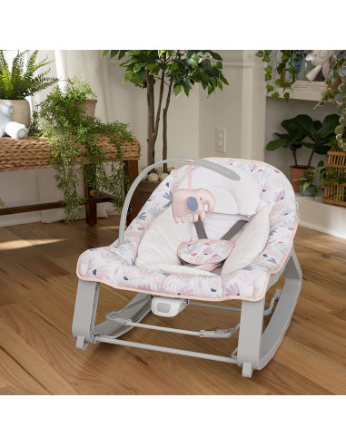 BB-12909,Ingenuity - Leagan si Balansoar Pink Cozy 3 in 1 Pink