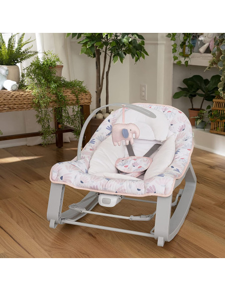 BB-12909,Ingenuity - Leagan si Balansoar Pink Cozy 3 in 1 Pink